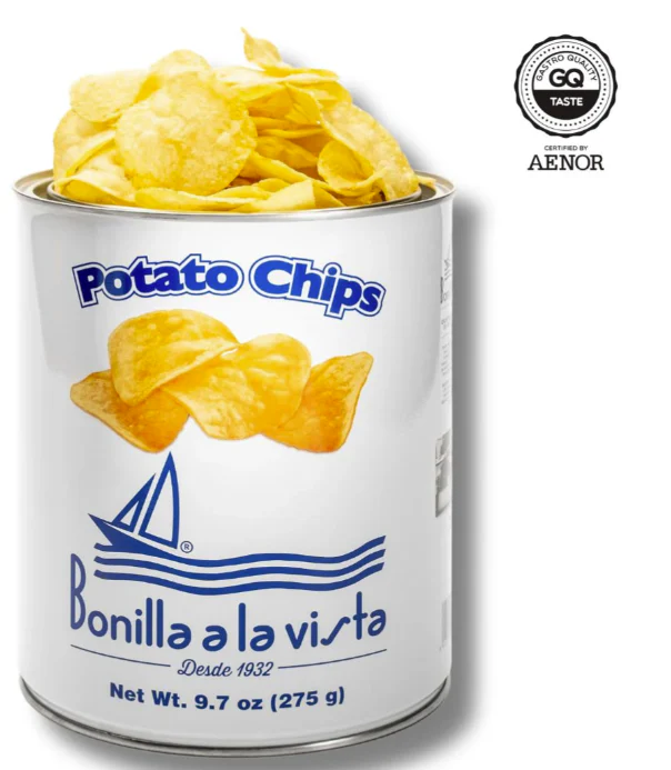 Bonilla a la Vista Potato Chips in Olive Oil – 275g Tin - Image 3