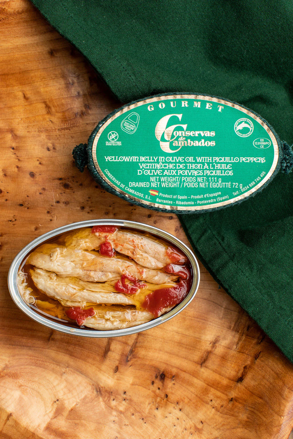 Gourmet Cambados Yellow Tuna Belly with Piquillo Peppers (110g) - Image 2