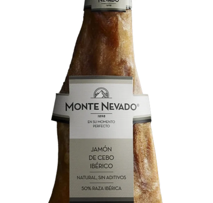 Monte Nevado Ibérico de cebo Ham - 50% Ibérico Breed - Bone In 28 Months- Different Sizes - Image 2