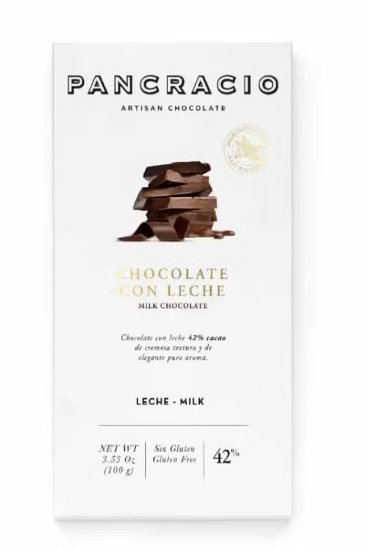Pancracio Milk Chocolate Bar 42% Cocoa – 100g